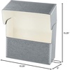 image:imageLineco Archival Document Storage Box Gray 155 x 105 x 5  LegalSized Metal Edge AcidFree Boxboard Case Organize Files Prints PhotosGray