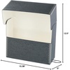 image:imageLineco Archival Document Storage Box Gray 155 x 105 x 5  LegalSized Metal Edge AcidFree Boxboard Case Organize Files Prints PhotosGray