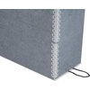 image:imageLineco Archival Document Storage Box Gray 155 x 105 x 5  LegalSized Metal Edge AcidFree Boxboard Case Organize Files Prints PhotosGray with Folders