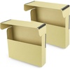 image:imageLineco Archival Document Storage Box Gray 155 x 105 x 5  LegalSized Metal Edge AcidFree Boxboard Case Organize Files Prints PhotosTan
