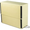 image:imageLineco Archival Document Storage Box Gray 155 x 105 x 5  LegalSized Metal Edge AcidFree Boxboard Case Organize Files Prints PhotosTan