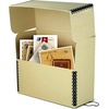 image:imageLineco Archival Document Storage Box Gray 155 x 105 x 5  LegalSized Metal Edge AcidFree Boxboard Case Organize Files Prints PhotosTan