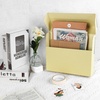 image:imageLineco Archival Document Storage Box Gray 155 x 105 x 5  LegalSized Metal Edge AcidFree Boxboard Case Organize Files Prints PhotosTan