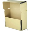 image:imageLineco Archival Document Storage Box Gray 155 x 105 x 5  LegalSized Metal Edge AcidFree Boxboard Case Organize Files Prints PhotosTan