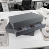 image:imageLineco Archival Newspaper Preservation Storage Box 18x13x3 Gray  Drop Front Design with Metal Edge AcidFree File Organizer Preserve Photos Documents Scrapbook Magazines Negatives18 x 13 x 3