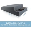 image:imageLineco Archival Newspaper Preservation Storage Box 18x13x3 Gray  Drop Front Design with Metal Edge AcidFree File Organizer Preserve Photos Documents Scrapbook Magazines Negatives18 x 13 x 3
