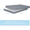 image:imageLineco Archival Newspaper Preservation Storage Box 18x13x3 Gray  Drop Front Design with Metal Edge AcidFree File Organizer Preserve Photos Documents Scrapbook Magazines Negatives22 x 15 x 2