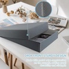 image:imageLineco Archival Newspaper Preservation Storage Box 18x13x3 Gray  Drop Front Design with Metal Edge AcidFree File Organizer Preserve Photos Documents Scrapbook Magazines Negatives18 x 13 x 3