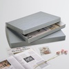 image:imageLineco Archival Newspaper Preservation Storage Box 18x13x3 Gray  Drop Front Design with Metal Edge AcidFree File Organizer Preserve Photos Documents Scrapbook Magazines Negatives22 x 15 x 2