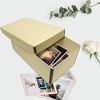 image:imageLineco Archival Photo Card Box MuseumQuality Storage 5x8x12 Inch Tan  AcidFree with Removable Lid MetalEdge Corner Bulk Storage and Preservation for Negatives Prints Films Photos SnapshotTan
