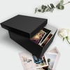 image:imageLineco Archival Photo Card Box MuseumQuality Storage 5x8x12 Inch Tan  AcidFree with Removable Lid MetalEdge Corner Bulk Storage and Preservation for Negatives Prints Films Photos SnapshotBlack