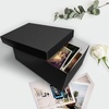 image:imageLineco Archival Photo Card Box MuseumQuality Storage 5x8x12 Inch Tan  AcidFree with Removable Lid MetalEdge Corner Bulk Storage and Preservation for Negatives Prints Films Photos SnapshotBlack