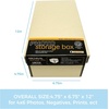 image:imageLineco Archival Photo Card Box MuseumQuality Storage 5x8x12 Inch Tan  AcidFree with Removable Lid MetalEdge Corner Bulk Storage and Preservation for Negatives Prints Films Photos SnapshotTan
