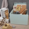 image:imageLineco Archival Storage Cartons 12x15x10 in Blue Gray Pack of 5  ReadyToAssemble Filing Boxes for Organizing and Storing Documents Prints or Photos AcidFree Buffered Corrugated Board12x15x10