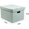 image:imageLineco Archival Storage Cartons 12x15x10 in Blue Gray Pack of 5  ReadyToAssemble Filing Boxes for Organizing and Storing Documents Prints or Photos AcidFree Buffered Corrugated Board12x15x10