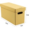 image:imageLineco Archival Storage Cartons AcidFree 12x15x10 in Tan Pack of 5  ReadyToAssemble Filing Boxes for Organizing and Storing Documents Prints or Photos Buffered Corrugated Board6x15x10