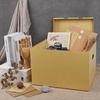 image:imageLineco Archival Storage Cartons AcidFree 12x15x10 in Tan Pack of 5  ReadyToAssemble Filing Boxes for Organizing and Storing Documents Prints or Photos Buffered Corrugated Board12x15x10