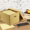 image:imageLineco Archival Storage Cartons AcidFree 12x15x10 in Tan Pack of 5  ReadyToAssemble Filing Boxes for Organizing and Storing Documents Prints or Photos Buffered Corrugated Board12x15x10