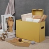 image:imageLineco Archival Storage Cartons AcidFree 12x15x10 in Tan Pack of 5  ReadyToAssemble Filing Boxes for Organizing and Storing Documents Prints or Photos Buffered Corrugated Board6x15x10