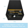 image:imageLineco Black Archival Hinged Lid Photo Box 55x775x12 AcidFree  Holds Up to 1100 of 4x6 or 5x7 Pictures Prints Artworks Preserve Documents Art and Craft Papers CardsBlack