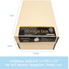 image:imageLineco Black Archival Hinged Lid Photo Box 55x775x12 AcidFree  Holds Up to 1100 of 4x6 or 5x7 Pictures Prints Artworks Preserve Documents Art and Craft Papers CardsTan