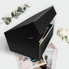 image:imageLineco Black Archival Hinged Lid Photo Box 55x775x12 AcidFree  Holds Up to 1100 of 4x6 or 5x7 Pictures Prints Artworks Preserve Documents Art and Craft Papers CardsBlack