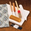 image:imageLineco Bookbinding Tool Kit Used for Repairing Craft Making  Comes with Awls Bone Folder Bristle Brish Needles Linen Thread and Beeswax Great for Binding Paper Leather DIY