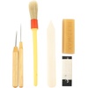 image:imageLineco Bookbinding Tool Kit Used for Repairing Craft Making  Comes with Awls Bone Folder Bristle Brish Needles Linen Thread and Beeswax Great for Binding Paper Leather DIY