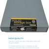 image:imageLineco Clamshell Archival Storage Box 165x205x175 Inch Black  AcidFree with Metal Edge Boxboard Organize and Store Photos Documents Cards Negatives Magazine Prints Family Records DIYGray