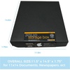image:imageLineco Clamshell Archival Storage Box 165x205x175 Inch Black  AcidFree with Metal Edge Boxboard Organize and Store Photos Documents Cards Negatives Magazine Prints Family Records DIYBlack