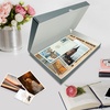 image:imageLineco Clamshell Archival Storage Box 165x205x175 Inch Black  AcidFree with Metal Edge Boxboard Organize and Store Photos Documents Cards Negatives Magazine Prints Family Records DIYGray