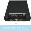 image:imageLineco Clamshell Archival Storage Box 165x205x175 Inch Black  AcidFree with Metal Edge Boxboard Organize and Store Photos Documents Cards Negatives Magazine Prints Family Records DIYBlack