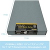 image:imageLineco Clamshell Archival Storage Box 165x205x175 Inch Black  AcidFree with Metal Edge Boxboard Organize and Store Photos Documents Cards Negatives Magazine Prints Family Records DIYGray
