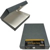 image:imageLineco Clamshell Archival Storage Box 165x205x175 Inch Black  AcidFree with Metal Edge Boxboard Organize and Store Photos Documents Cards Negatives Magazine Prints Family Records DIYGray