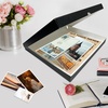 image:imageLineco Clamshell Archival Storage Box 165x205x175 Inch Black  AcidFree with Metal Edge Boxboard Organize and Store Photos Documents Cards Negatives Magazine Prints Family Records DIYBlack