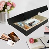 image:imageLineco Clamshell Archival Storage Box 165x205x175 Inch Black  AcidFree with Metal Edge Boxboard Organize and Store Photos Documents Cards Negatives Magazine Prints Family Records DIYBlack