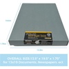 image:imageLineco Clamshell Archival Storage Box 165x205x175 Inch Black  AcidFree with Metal Edge Boxboard Organize and Store Photos Documents Cards Negatives Magazine Prints Family Records DIYGray