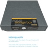 image:imageLineco Clamshell Archival Storage Box 165x205x175 Inch Black  AcidFree with Metal Edge Boxboard Organize and Store Photos Documents Cards Negatives Magazine Prints Family Records DIYGray