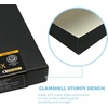 image:imageLineco Clamshell Archival Storage Box 165x205x175 Inch Black  AcidFree with Metal Edge Boxboard Organize and Store Photos Documents Cards Negatives Magazine Prints Family Records DIYBlack