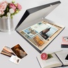image:imageLineco Clamshell Archival Storage Box 165x205x175 Inch Black  AcidFree with Metal Edge Boxboard Organize and Store Photos Documents Cards Negatives Magazine Prints Family Records DIYGrey