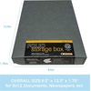 image:imageLineco Clamshell Archival Storage Box 165x205x175 Inch Black  AcidFree with Metal Edge Boxboard Organize and Store Photos Documents Cards Negatives Magazine Prints Family Records DIYGray