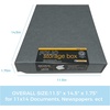 image:imageLineco Clamshell Archival Storage Box 165x205x175 Inch Black  AcidFree with Metal Edge Boxboard Organize and Store Photos Documents Cards Negatives Magazine Prints Family Records DIYGray