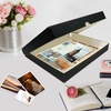 image:imageLineco Clamshell Archival Storage Box 165x205x175 Inch Black  AcidFree with Metal Edge Boxboard Organize and Store Photos Documents Cards Negatives Magazine Prints Family Records DIYBlack