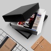 image:imageLineco Museum Archival Storage Box Drop Front 975x1275x3 in Gray  AcidFree with Metal Edge Preserves Picture Longevity Organize Photos Newspapers Prints Documents Crafts DIYClassic Black