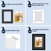 image:imageMat Board Center 5 Pack 11x14 Double Mat for 85x11 Photos Off WhiteGold  Off White Over Gold Double Mat Board Acid Free 8Ply Thickness White Core Bevel Cut for Photos amp Art FramingBlack Over White