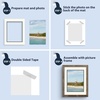 image:imageMat Board Center 5 Pack 11x14 Double Mat for 85x11 Photos Off WhiteGold  Off White Over Gold Double Mat Board Acid Free 8Ply Thickness White Core Bevel Cut for Photos amp Art FramingIvory Turret Over Blue