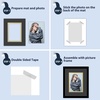 image:imageMat Board Center 5 Pack 11x14 Double Mat for 85x11 Photos Off WhiteGold  Off White Over Gold Double Mat Board Acid Free 8Ply Thickness White Core Bevel Cut for Photos amp Art FramingBlack Over Gold
