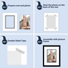 image:imageMat Board Center 5 Pack 11x14 Double Mat for 85x11 Photos Off WhiteGold  Off White Over Gold Double Mat Board Acid Free 8Ply Thickness White Core Bevel Cut for Photos amp Art FramingWhite Over Black