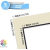 image:imageMat Board Center 5 Pack 11x14 Double Mat for 85x11 Photos Off WhiteGold  Off White Over Gold Double Mat Board Acid Free 8Ply Thickness White Core Bevel Cut for Photos amp Art FramingGray Over Black