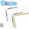 image:imageMat Board Center 5 Pack 11x14 Double Mat for 85x11 Photos Off WhiteGold  Off White Over Gold Double Mat Board Acid Free 8Ply Thickness White Core Bevel Cut for Photos amp Art FramingOff White Over Gold